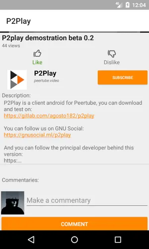 P2Play  Peertube client